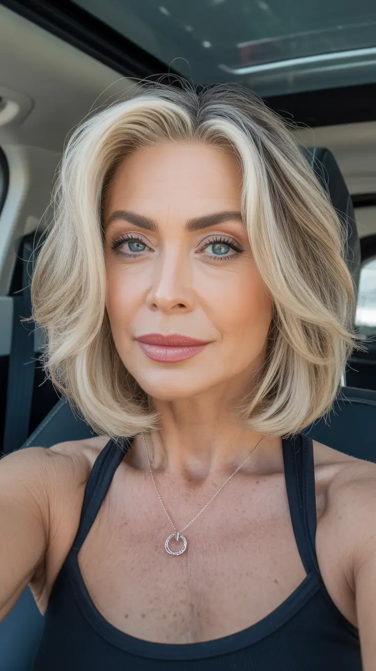 cute spring haircuts for women over 50 2026 Bouncy Shoulder Length Blowout