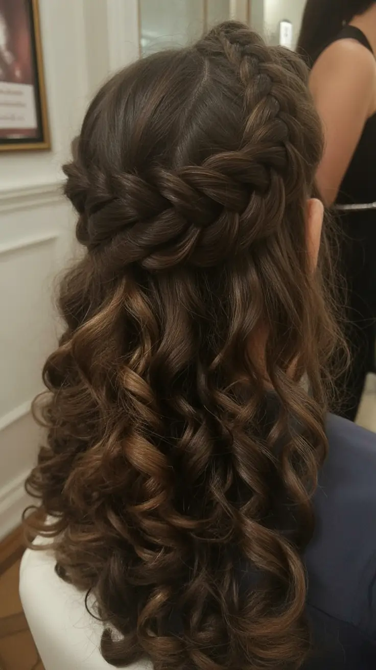 easy spring quick hairstyles 2026 Half Up Twisted Crown With Defined Curls