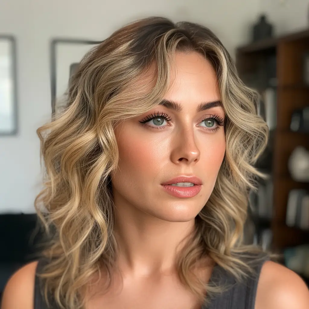 elegant spring caramel hair color 2026 Soft Champagne Caramel with Airy Volume