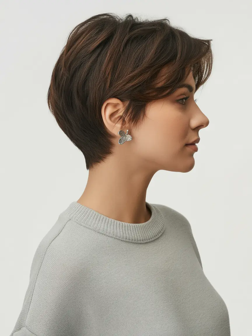 elegant spring haircuts for chubby faces 2026 Structured Short Crop With Natural Volume