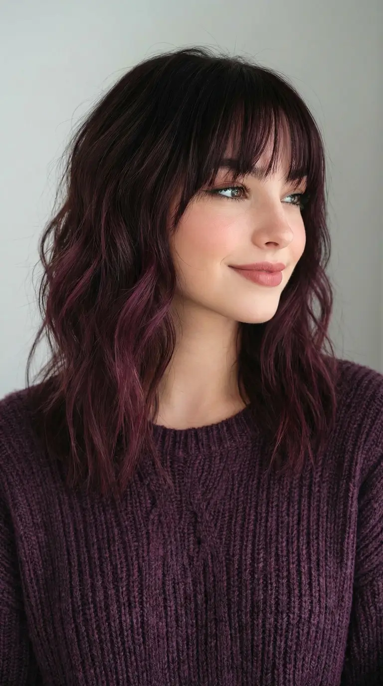 fresh spring hair color trends 2026 Soft Purple Melt for a Dreamy Spring Mood