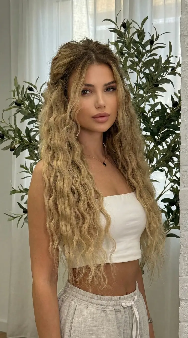 fresh spring hair color trends 2026 Golden Beach Ripples for a Light Filled Spring Look