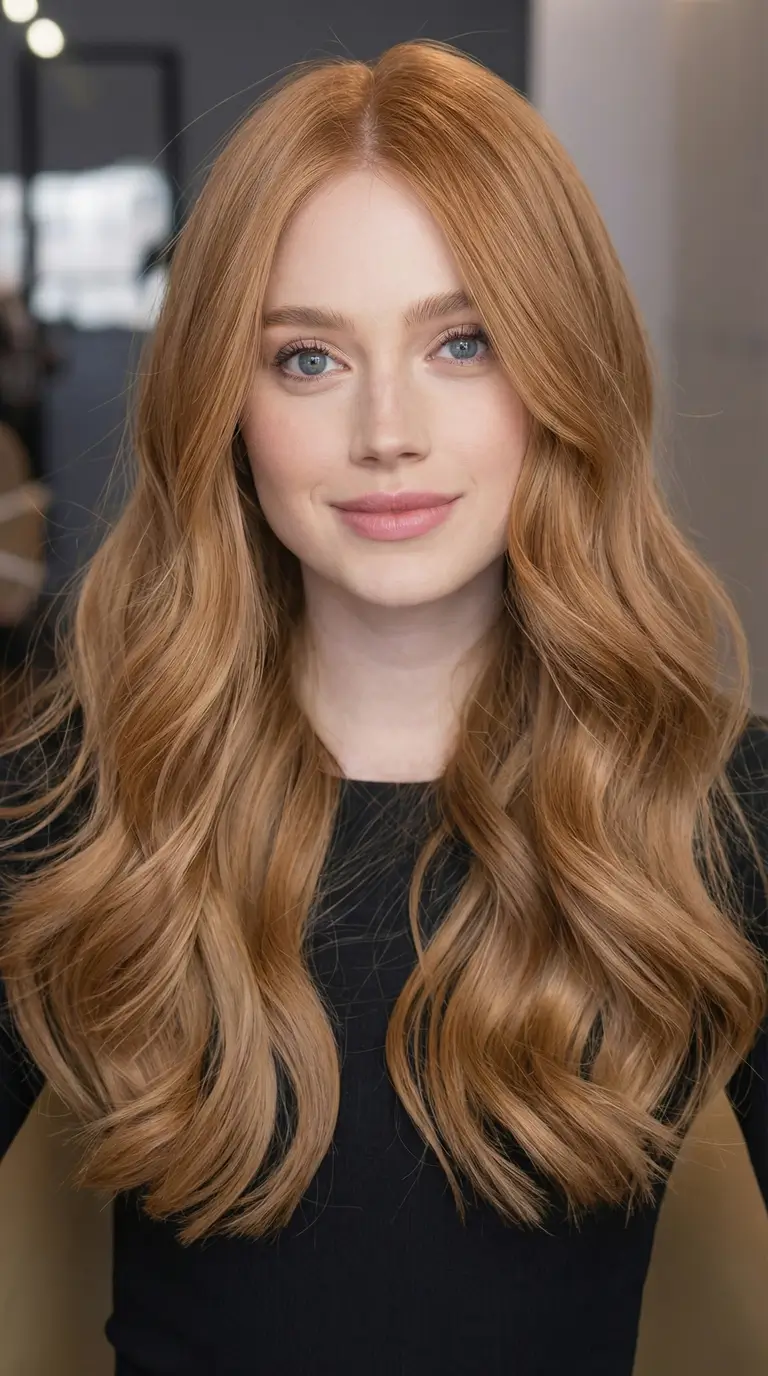fresh spring hair color trends 2026 Soft Strawberry Copper for a Gentle Spring Glow