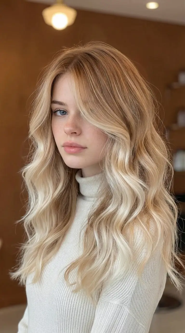 fresh spring hair color trends 2026 Honey Vanilla Waves for a Bright Spring Lift