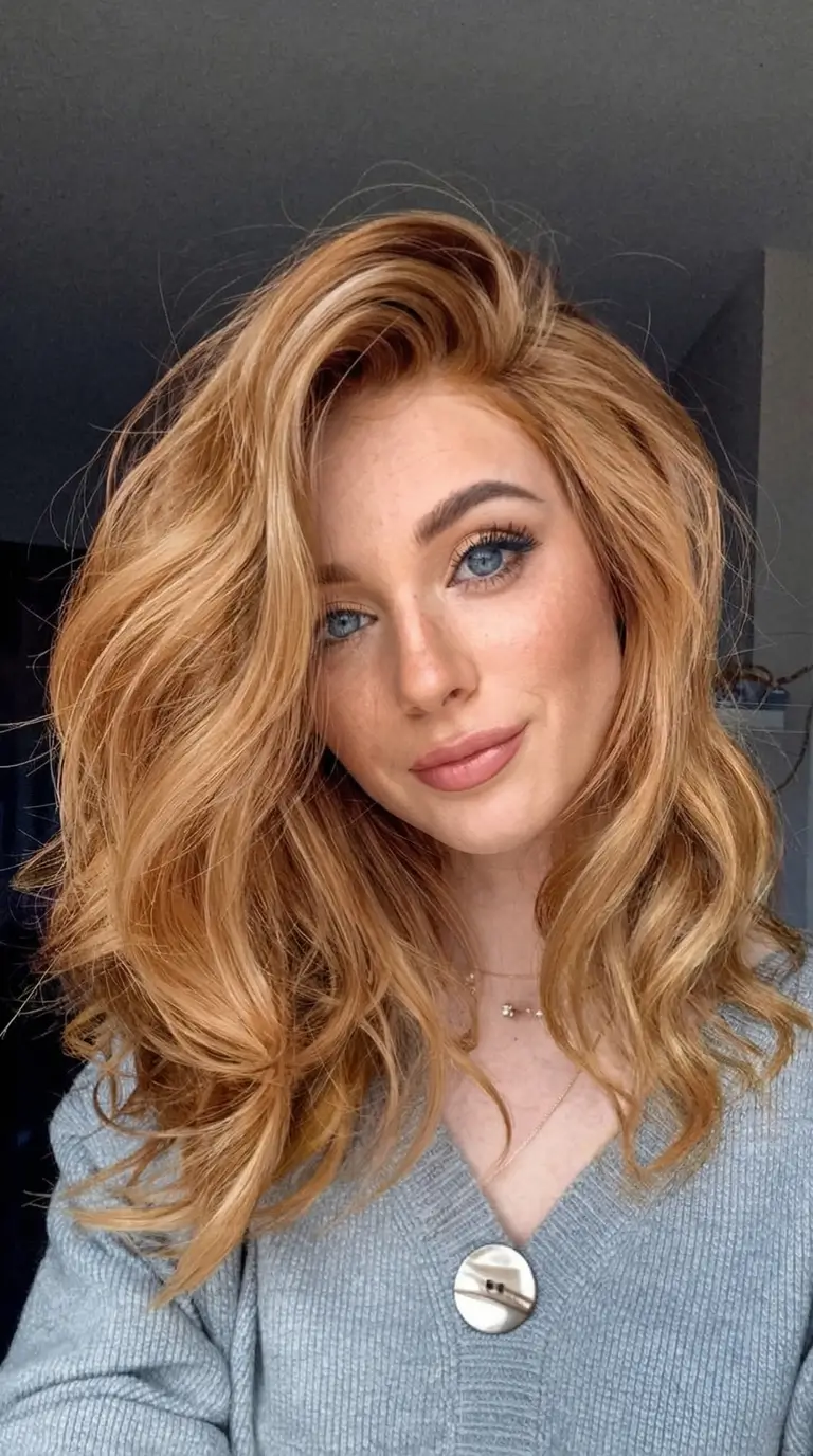 latest spring hair trends 2026 Golden Strawberry Lift for a Fresh Spring Awakening