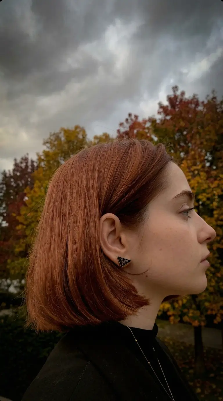 latest spring hair trends 2026 Soft Ginger Bob with Clean Spring Minimalism