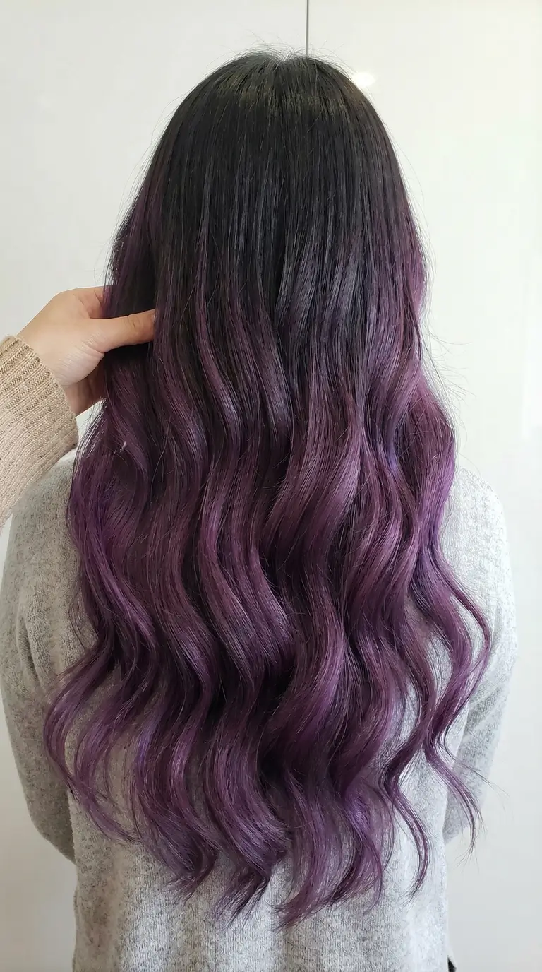 latest spring hair trends 2026 Deep Violet Melt with Smoky Spring Edges