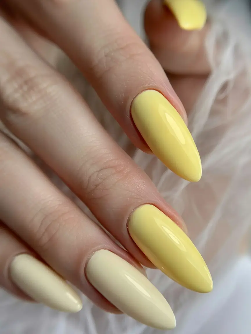 March Nails design - Spring Ideas 2026 Soft Lemon Almond Shades for Bright March Days