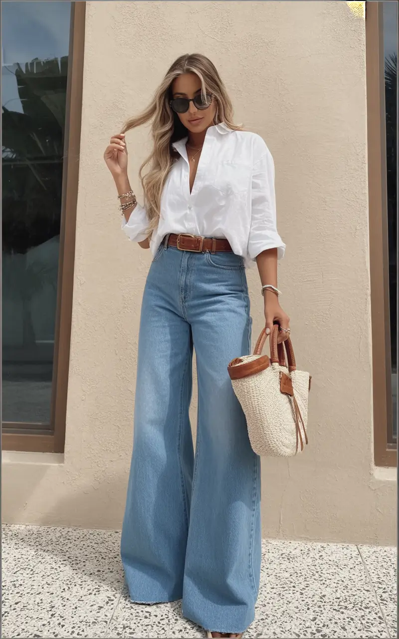 minimalist spring jeans outfit 2026 Polished Spring Ease