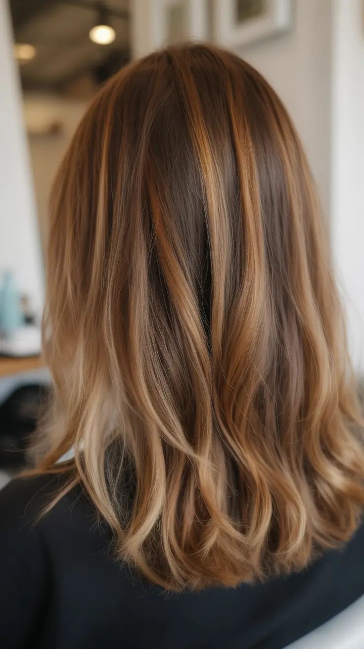 modern spring mid length haircuts 2026 Dimensional Balayage Mid Length Haircut With Loose Waves