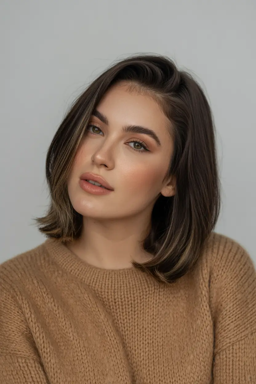 modern spring mid length haircuts 2026 Classic Rounded Mid Length Haircut With Soft Edge
