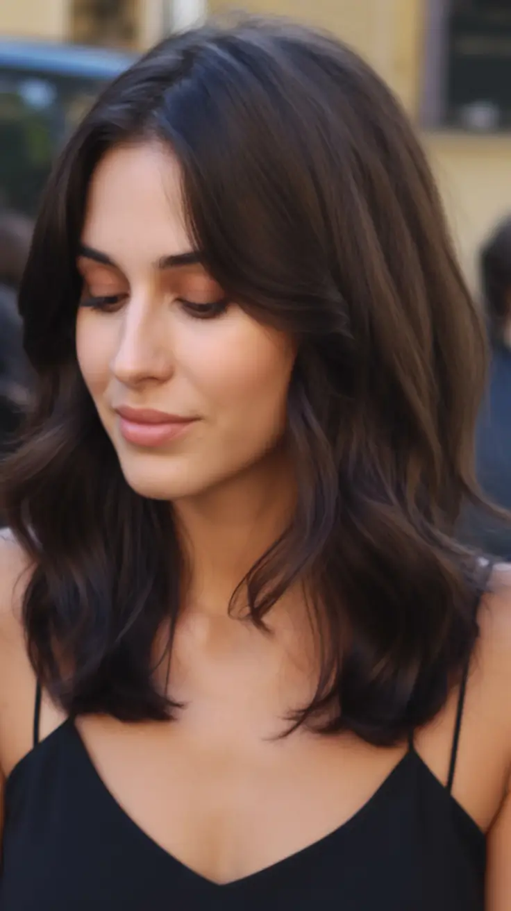 modern spring mid length haircuts 2026 Soft Wave Mid Length Haircut With Center Balance