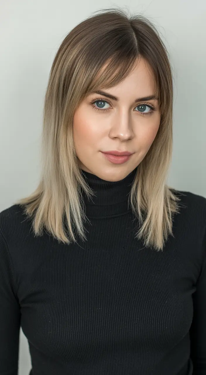 modern spring mid length haircuts 2026 Light Layered Mid Length Haircut With Wispy Bangs