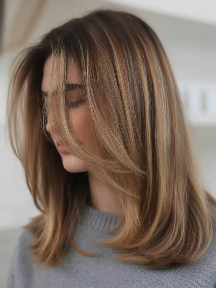 modern spring mid length haircuts 2026 Feathered Mid Length Haircut With Curtain Movement