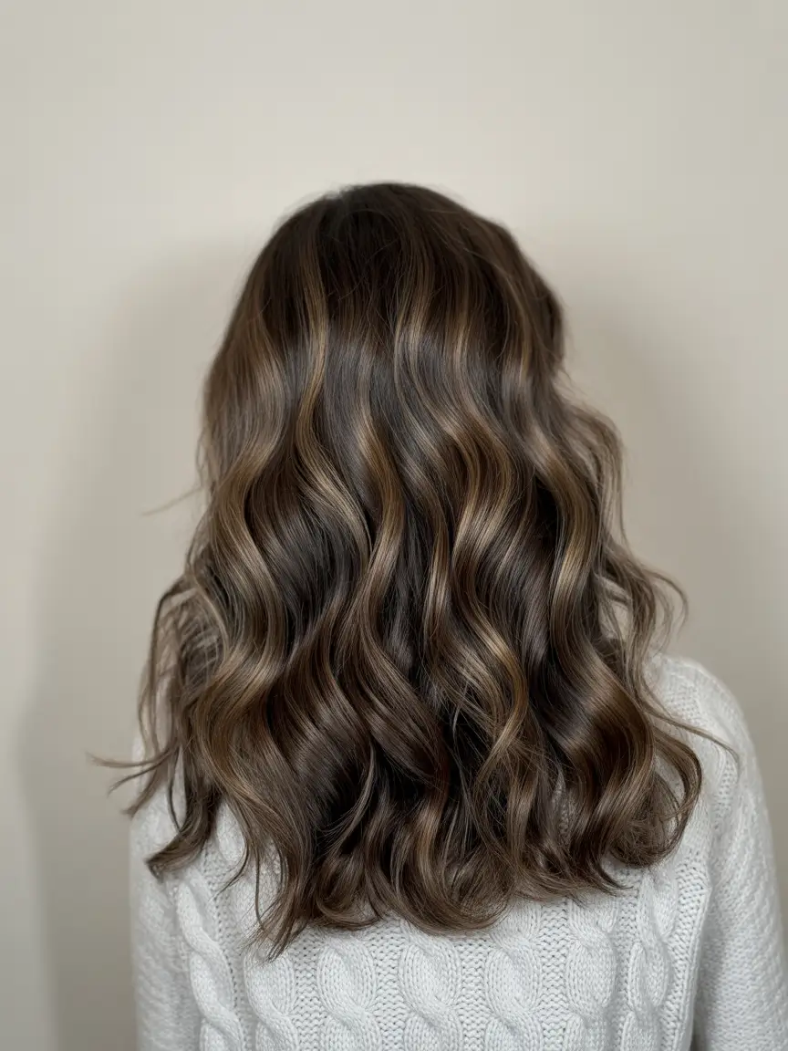 natural spring brunette hair color 2026 Ashy Balayage