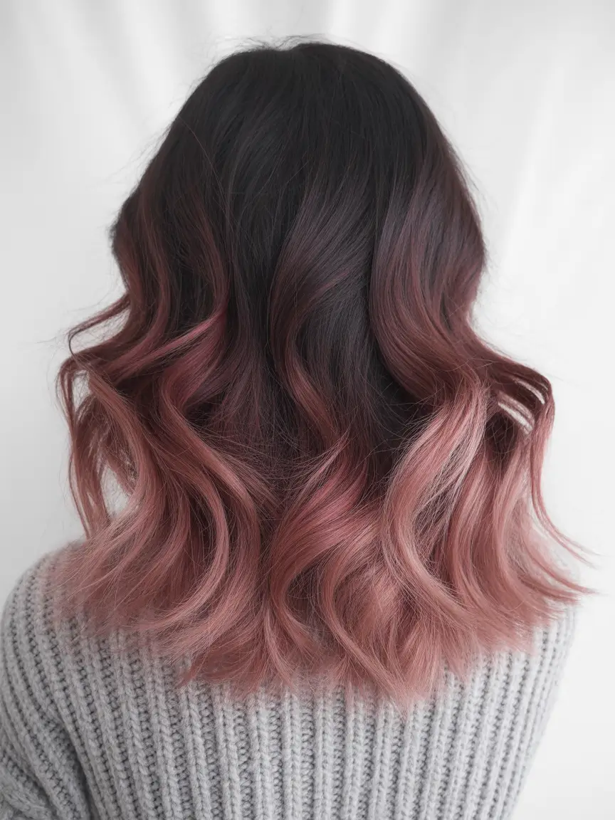 natural spring brunette hair color 2026 Rosy Balayage