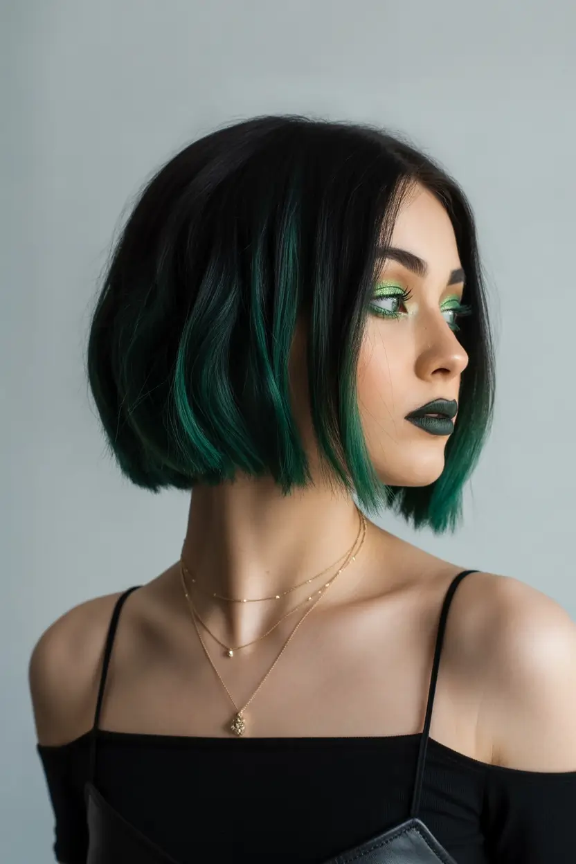 natural spring brunette hair color 2026 Emerald Bob