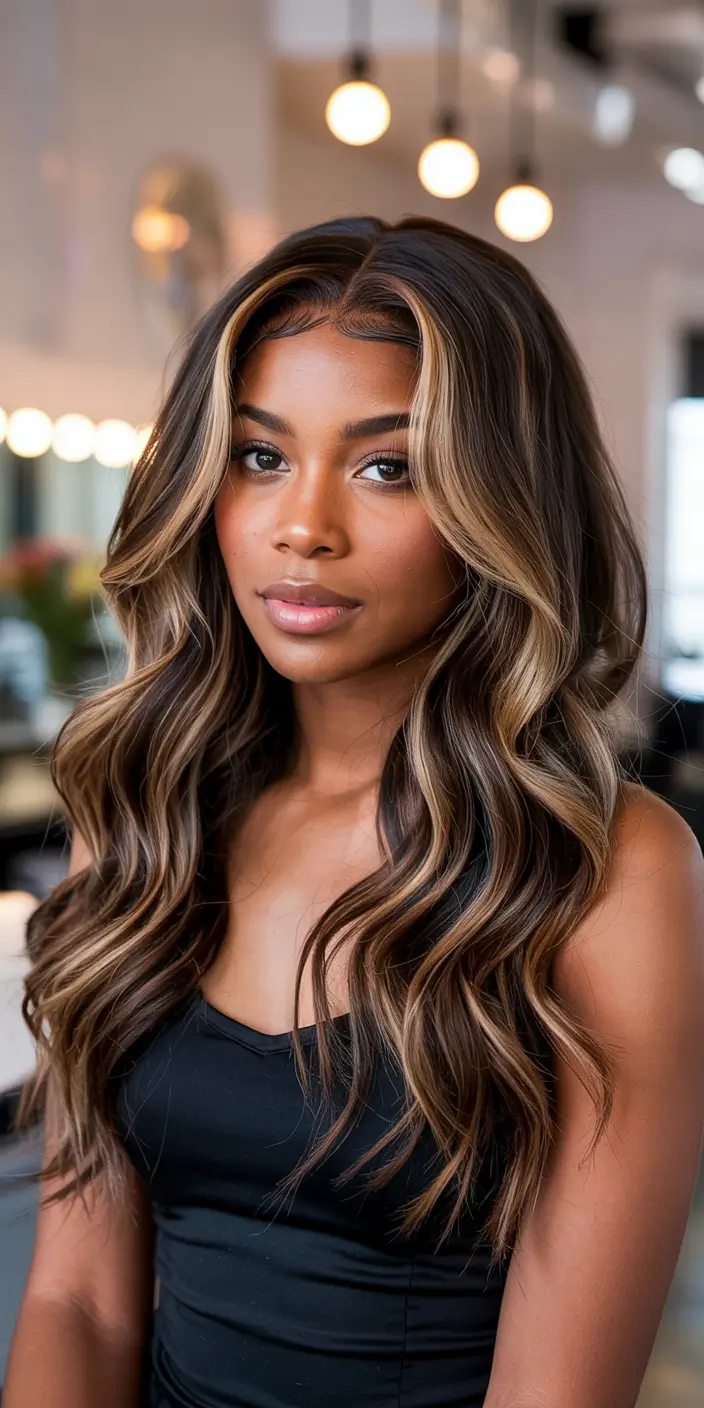natural spring hair color for brown skin 2026 Bright Face Framing Blonde With Luxe Spring Dimension