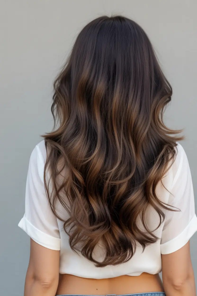 natural spring hair color for tan skin 2026 Deep Melt Espresso Waves