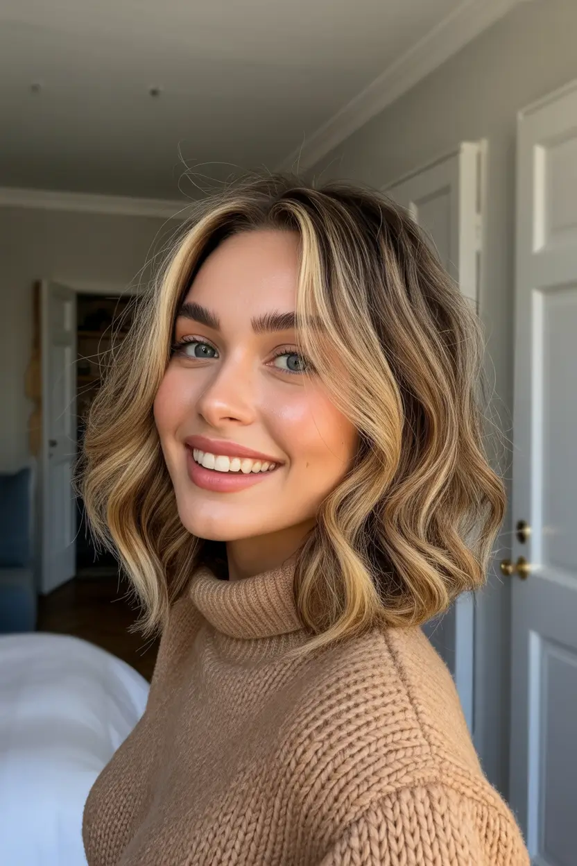 natural spring hair color for tan skin 2026 Soft Blonde Framing Waves