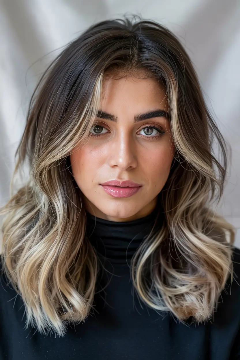 new spring balayage hair color 2026 Soft Creamy Blonde Balayage with Face Framing Brightness