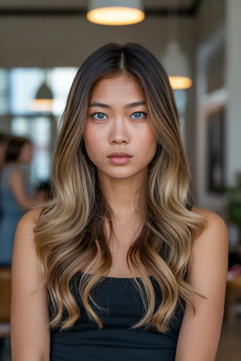 pastel spring ombre hair color 2026 Soft Neutral Blonde Gradient Waves