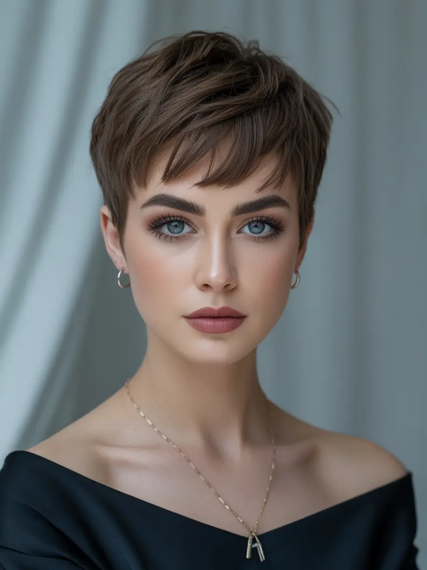 playful spring pixie haircuts 2026 Modern Chic Pixie With Soft Satin Texture