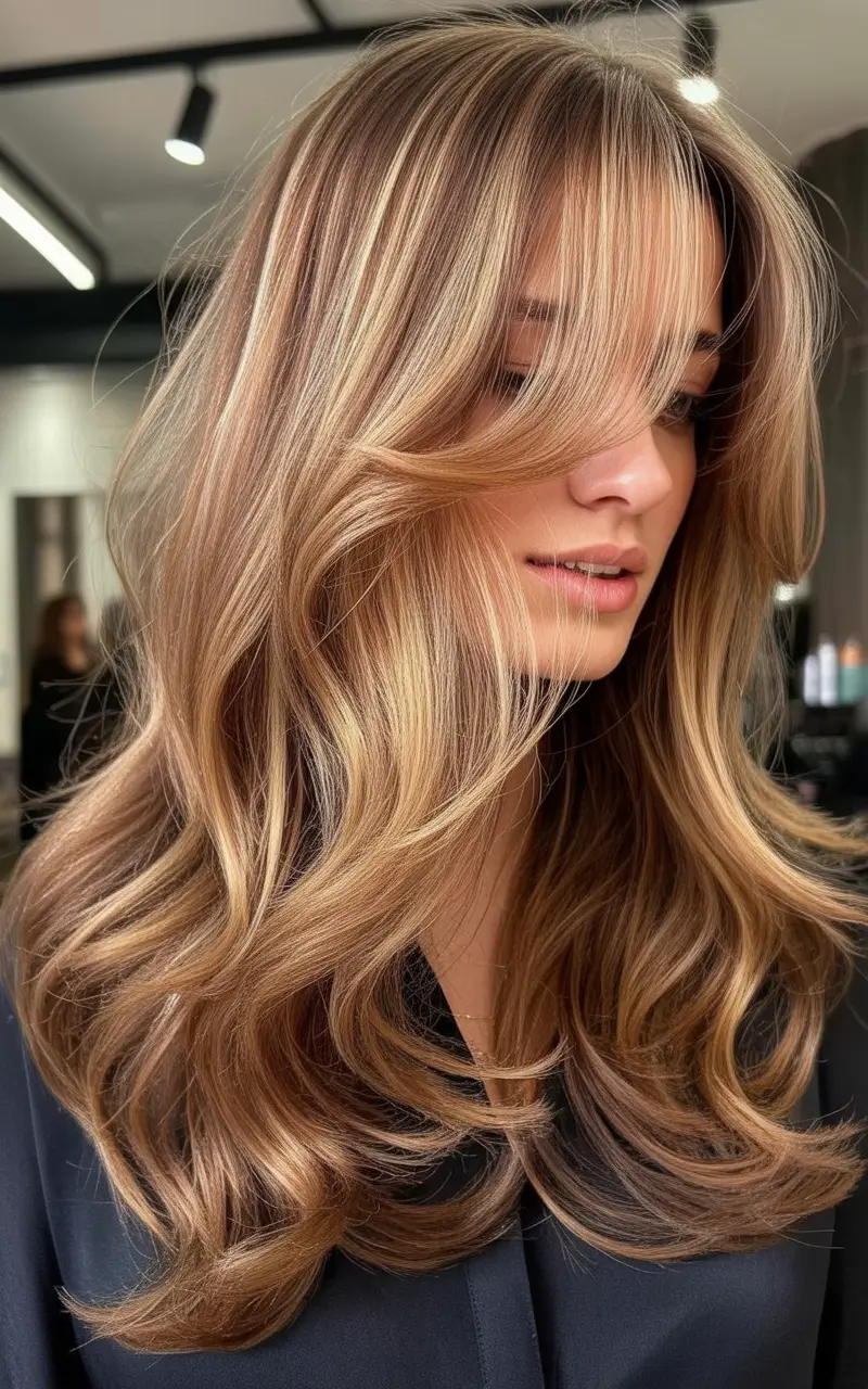 stylish spring butterfly haircuts 2026 Glossy Long Butterfly with Face Framing Layers