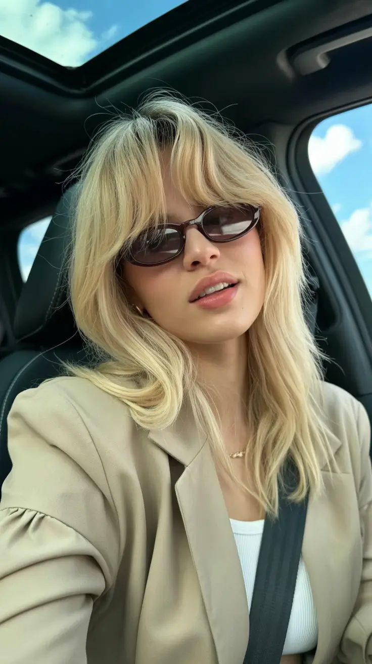 stylish spring butterfly haircuts 2026 Long Blonde Butterfly with Soft Curtain Movement