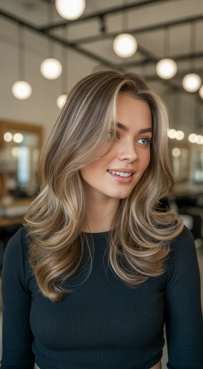 stylish spring butterfly haircuts 2026 Cool Toned Long Butterfly Layers with Subtle Dimension