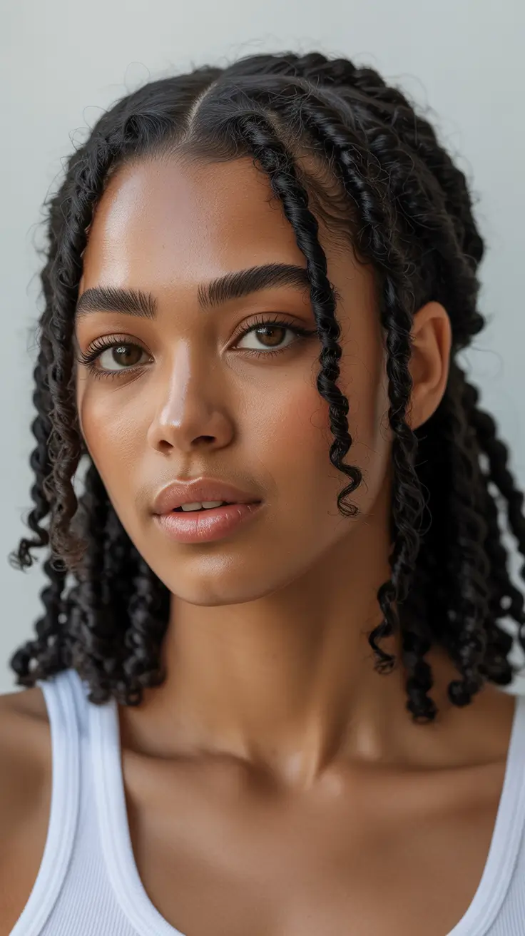 stylish spring hairstyle for black women 2026 Soft Shoulder Length Passion Twists