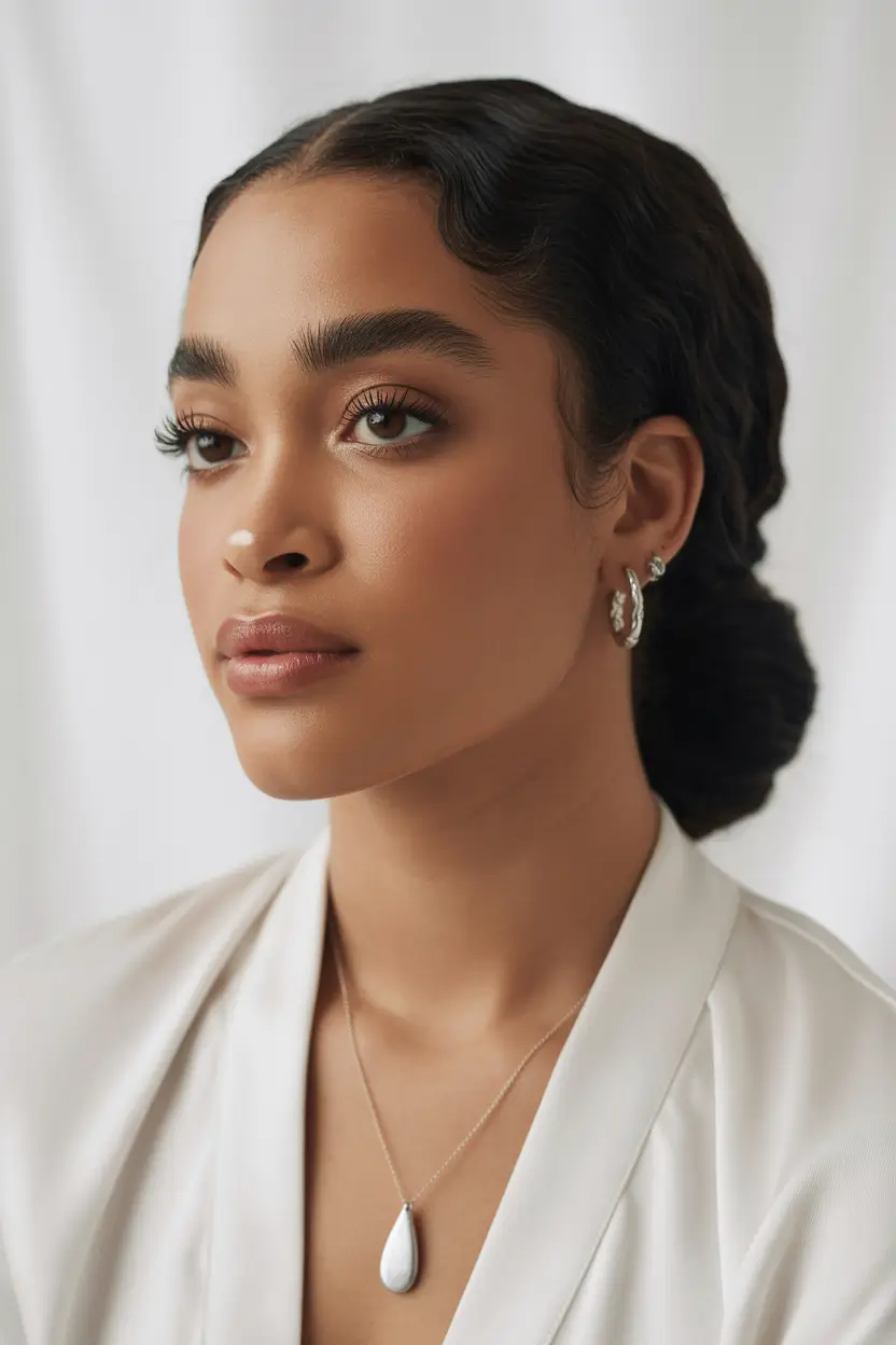 stylish spring hairstyle for black women 2026 Elegant Low Bun with Sculpted Waves