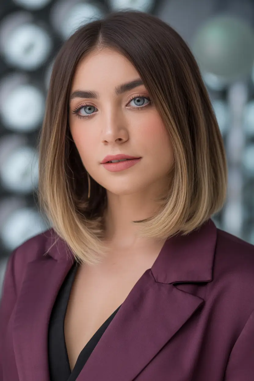 stylish spring long bob haircuts 2026 Blunt Espresso Long Bob with Subtle Face Frame