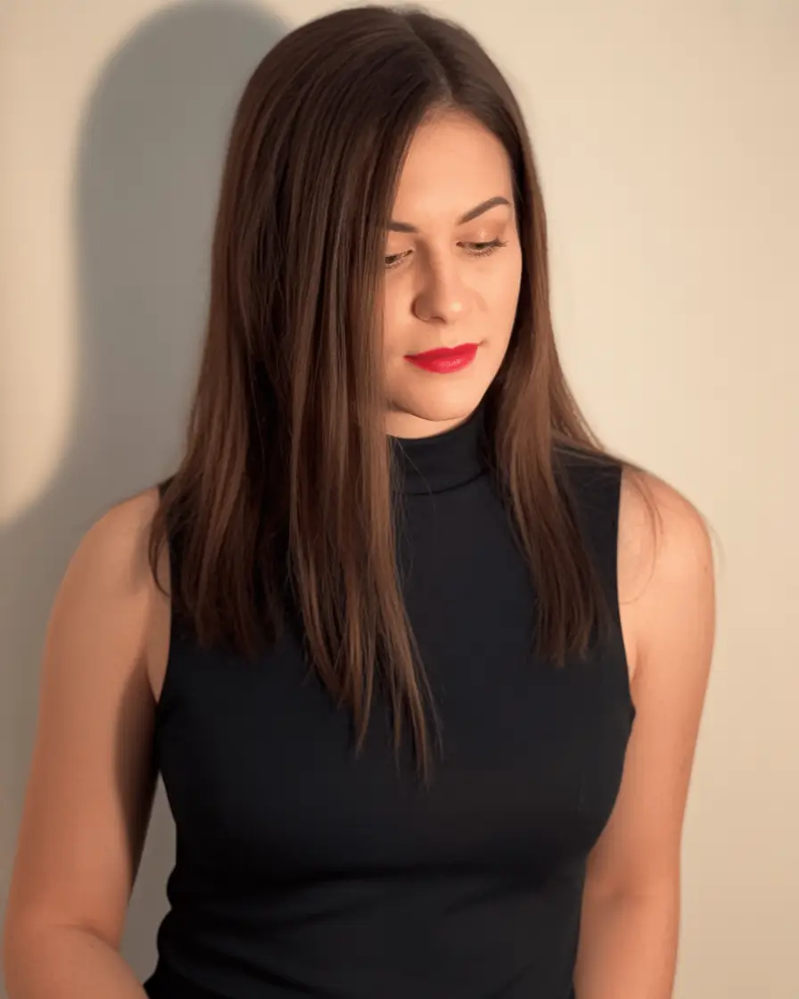 stylish spring long bob haircuts 2026 Classic Brunette Angled Long Bob