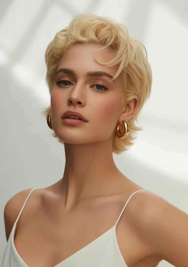 trending spring haircuts 2026 Short blonde crop