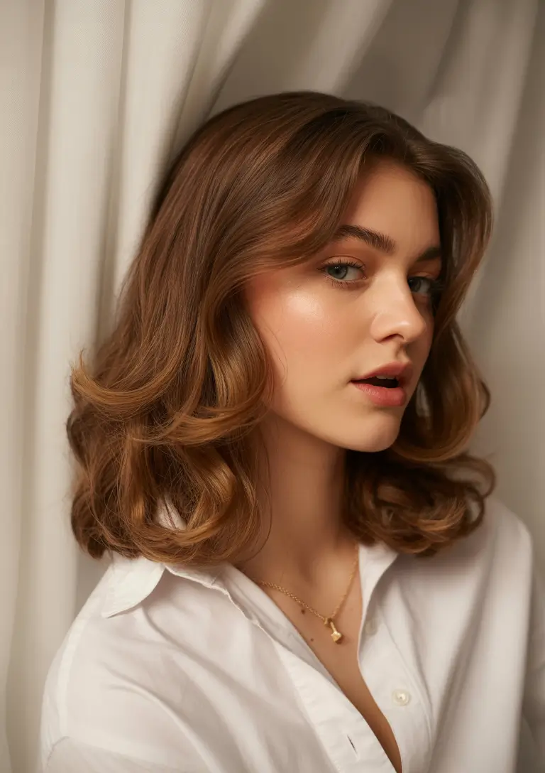 trending spring haircuts 2026 Shoulder length wavy haircut