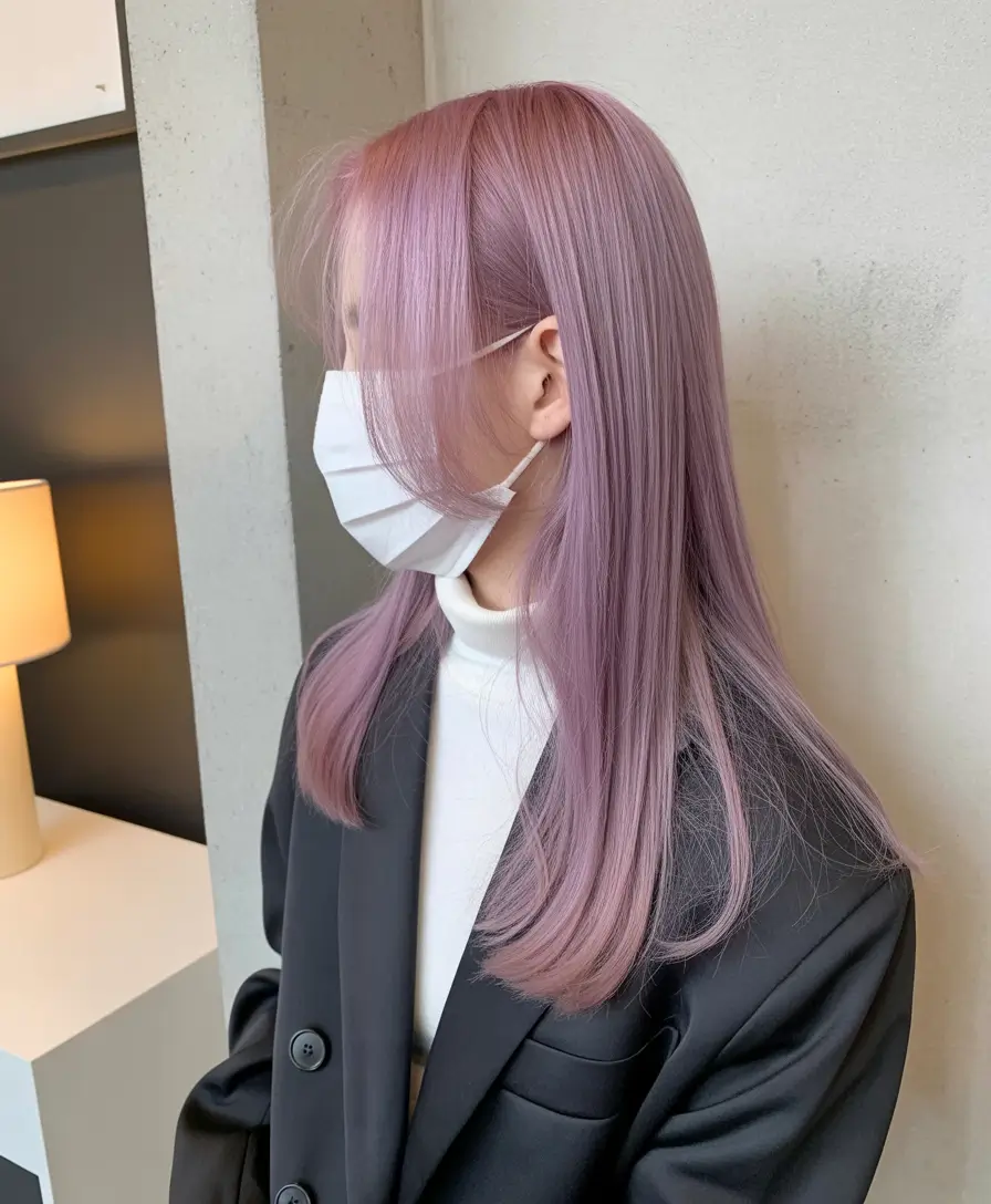 trendy spring hair color light skin 2026 Soft Orchid Melt for a Dreamy Spring Refresh