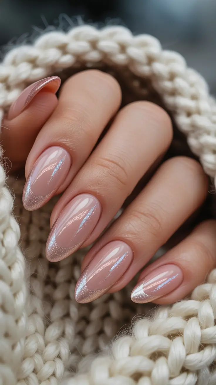 vibrant spring nail colors 2026 Soft Glow Champagne Tips