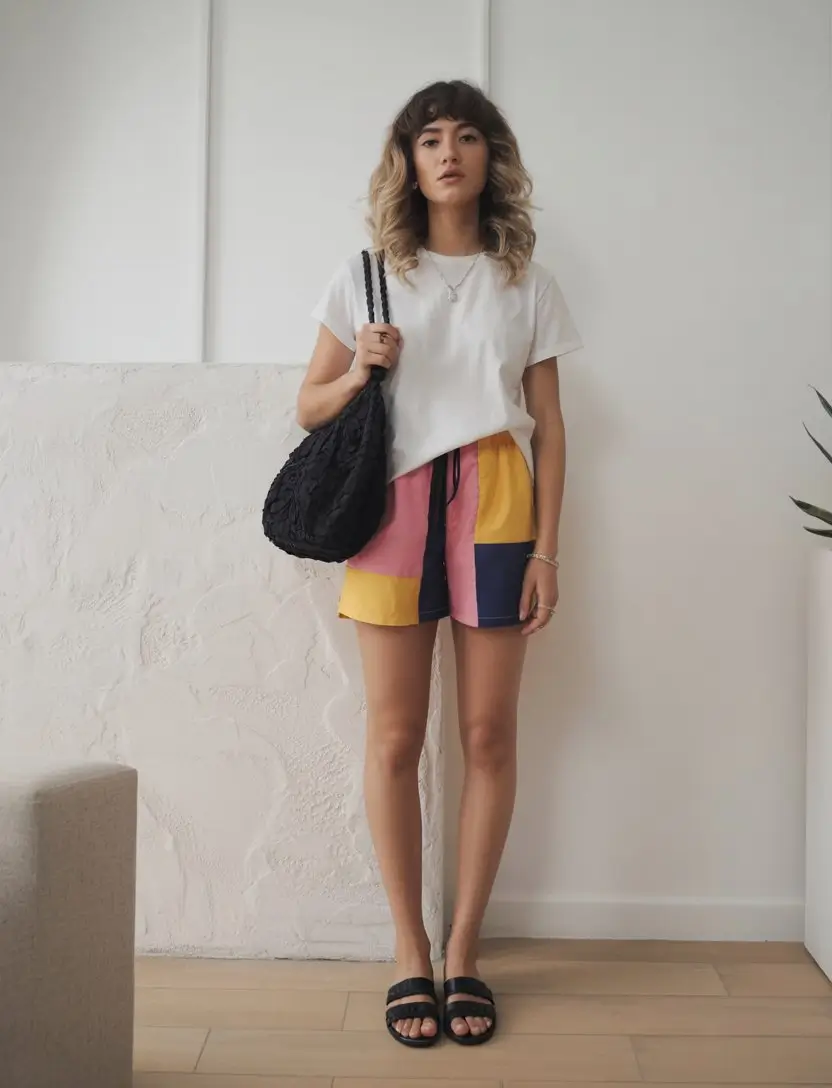airy hot weather summer outfits 2026 Playful color blocking for carefree summer days