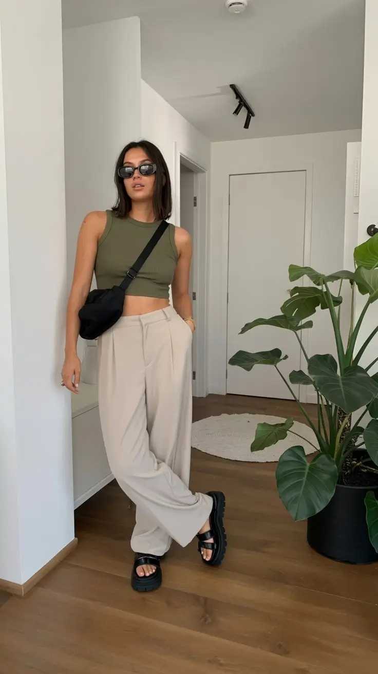 airy hot weather summer outfits 2026 Modern relaxed tailoring with everyday confidence
