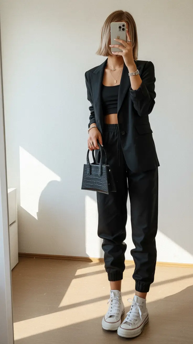 april outfits ideas 2026 casual blazer street style