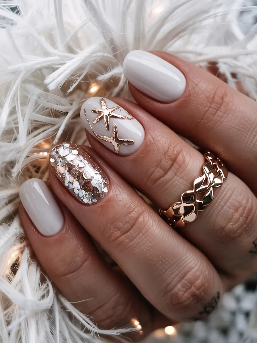 best summer nail inspo 2026 beach starfish neutral nails
