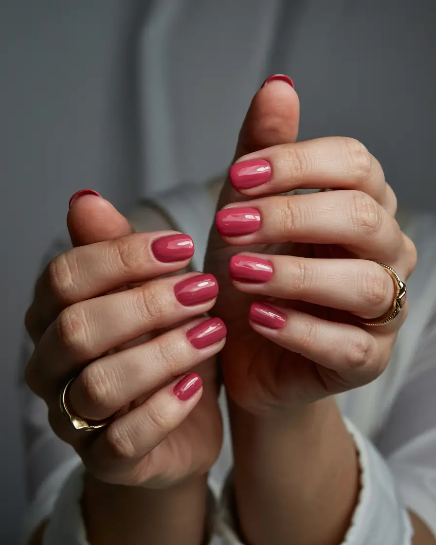 best summer nail inspo 2026 pink short glossy nails