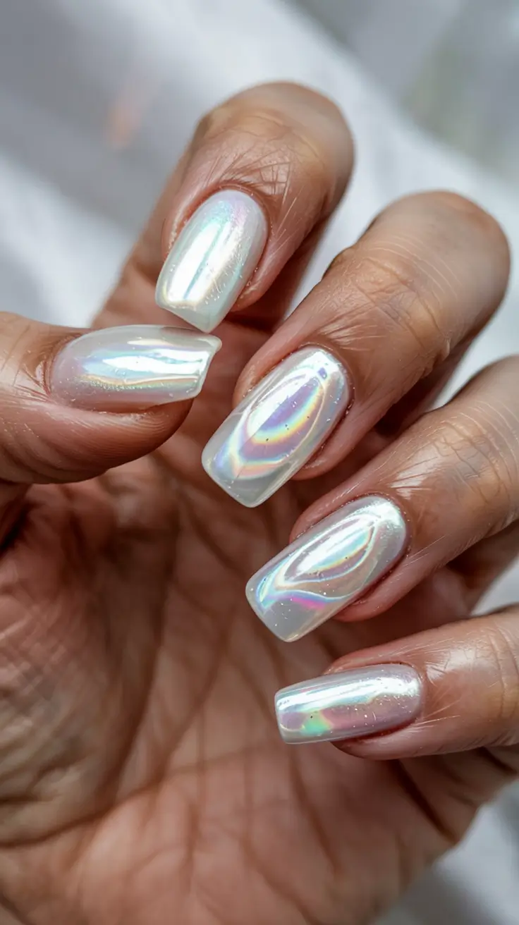 best summer nail inspo 2026 glazed pearl chrome nails