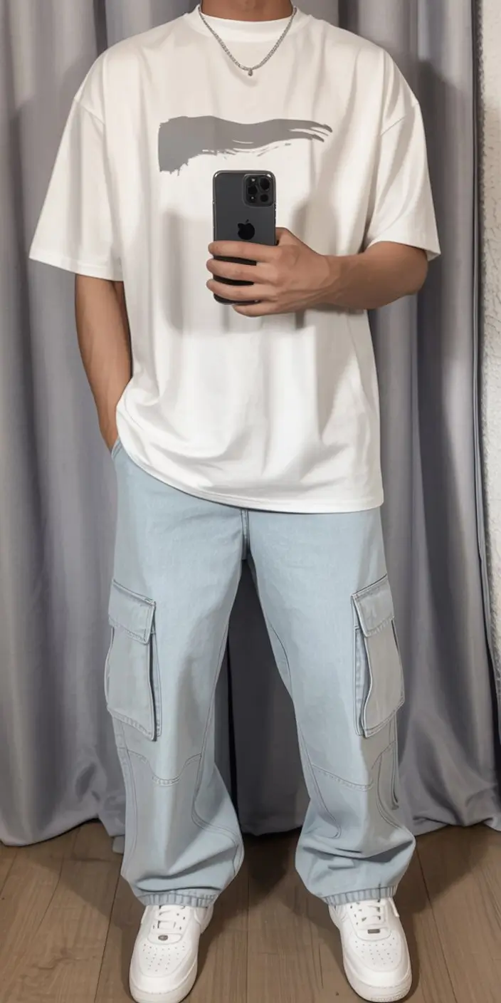 casual summer outfits men 2026 Modern relaxed denim with streetwear influence