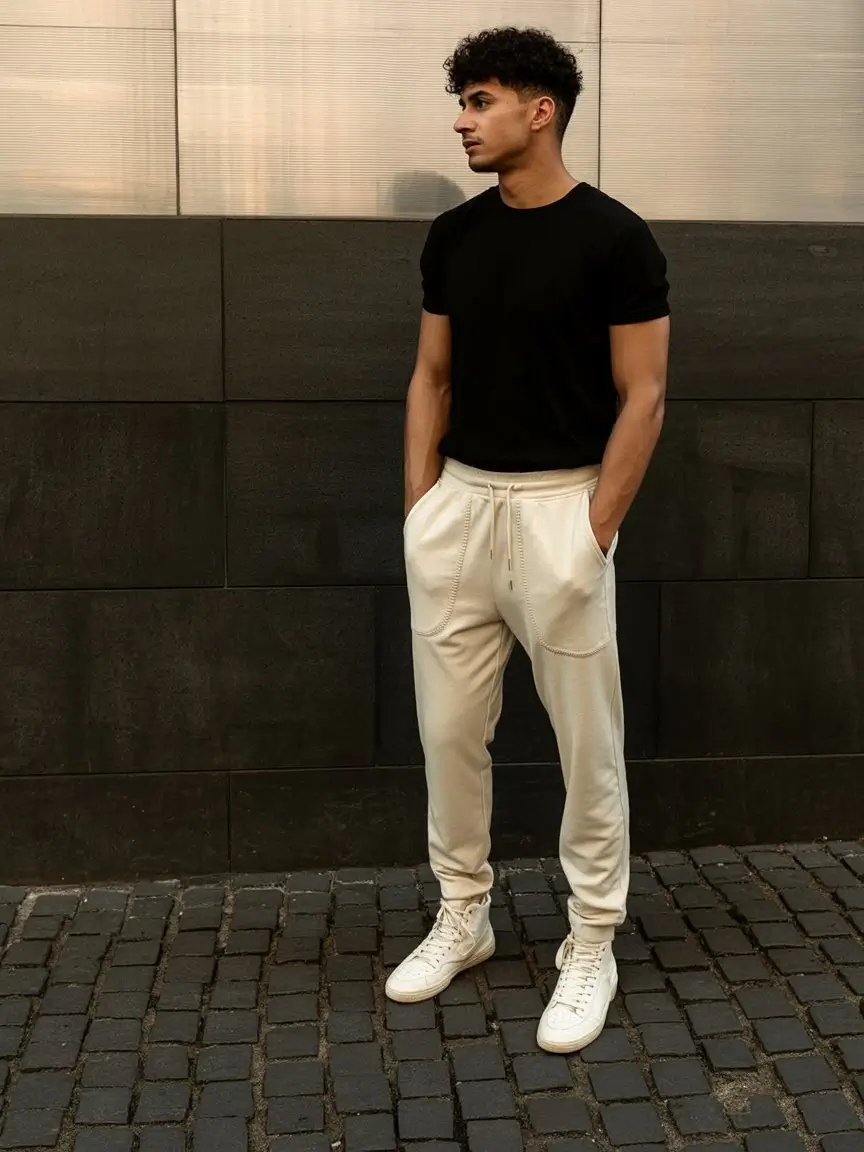 casual summer outfits men 2026 Minimal fitted basics with elevated comfort feel