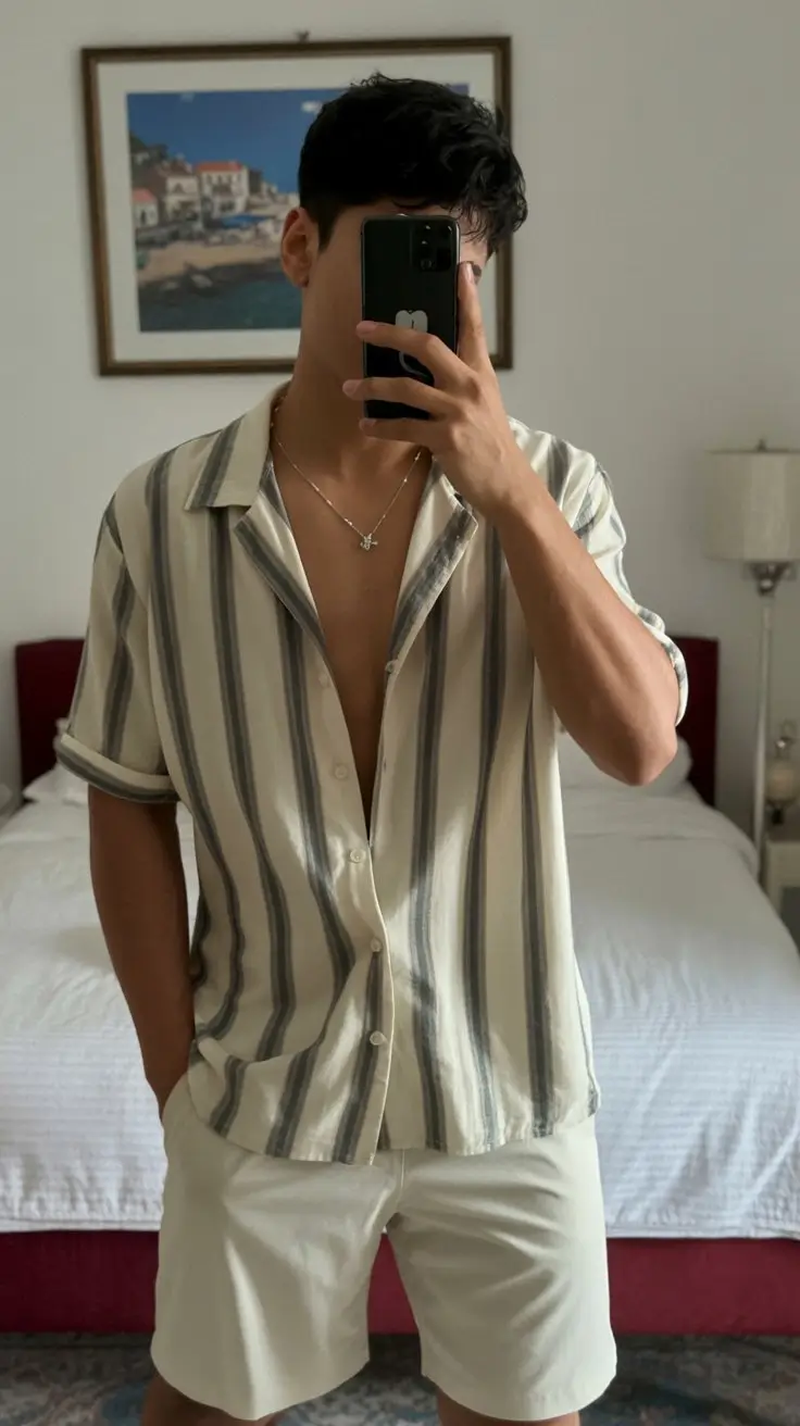 casual summer outfits men 2026 Relaxed resort look with effortless summer attitude