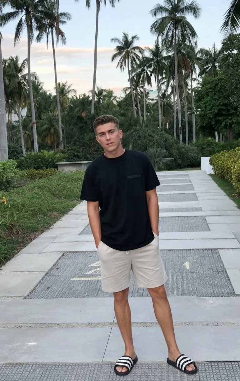 casual summer outfits men 2026 Effortless tropical minimalism for everyday comfort