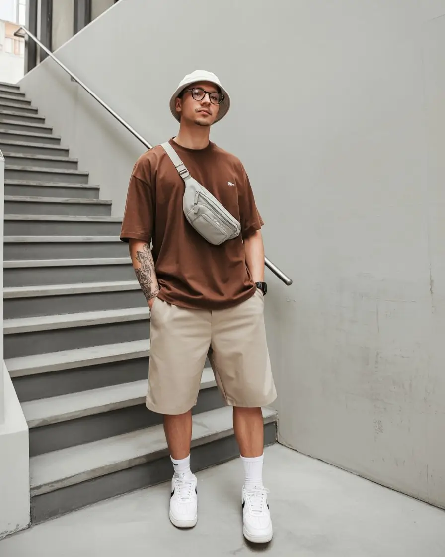 casual summer outfits men 2026 Modern utility street style with soft layering