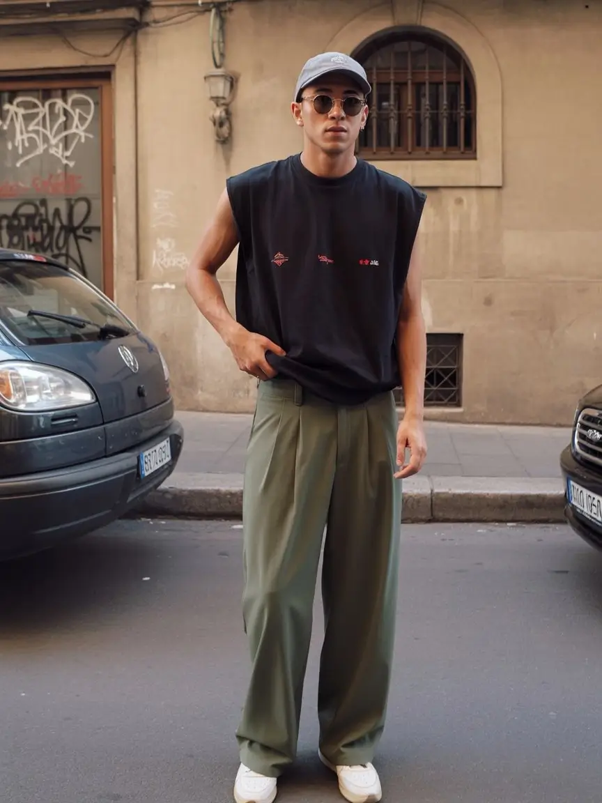 casual summer outfits men 2026 Relaxed street silhouette with tailored volume